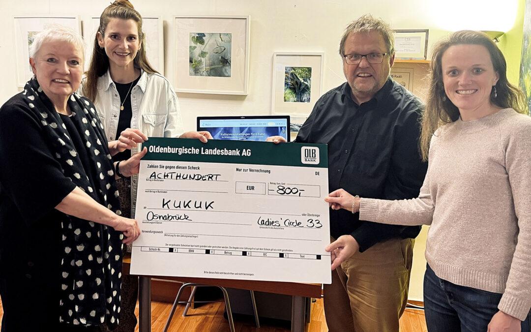 Erfolgreiches Charitykonzert: 800 € vom „Ladies‘ Circle 33 Osnabrück“